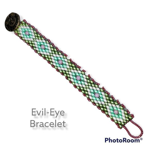 Beaded Evil Eye Bracelet - Picture 1 of 5